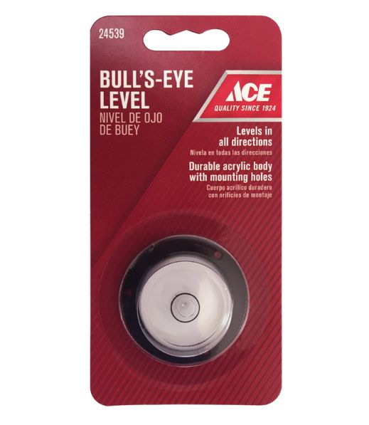 Ace 1.375 in. Plastic Bull's Eye Level 1 vial Ace 1.375 in. Plastic Bull's Eye Level 1 vial