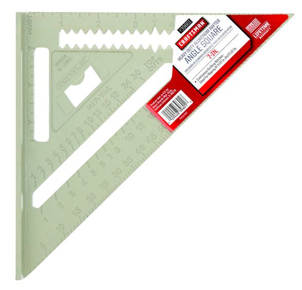 Craftsman 7 in. L X 7 in. H Aluminum Rafter Square