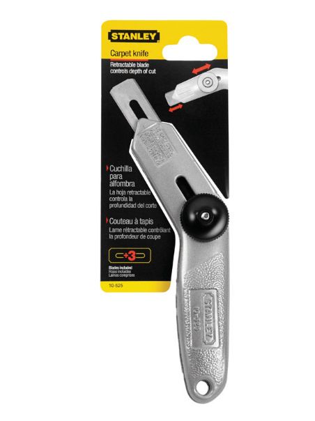 Stanley 6-1/2 in. Retractable Carpet Knife Black/Gray 1 pk