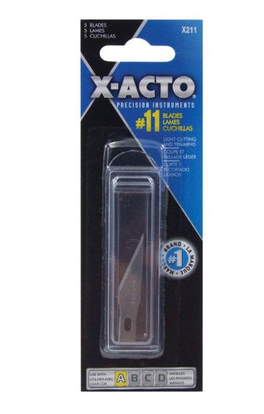 X-Acto Carbon Steel Light Duty #11 Replacement Blade 5 pk