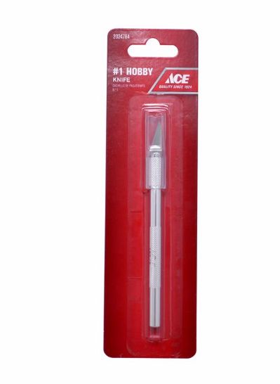 Ace 4 in. Fixed Blade Hobby Knife Silver 1 pk