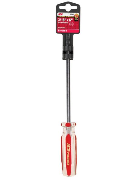 Ace 3/16 in. X 6 in. L Slotted Screwdriver 1 pc