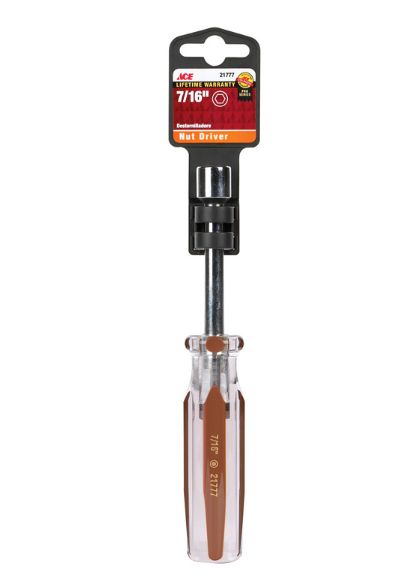 Ace 7/16 in. SAE Nut Driver 7 in. L 1 pc Ace 7/16 in. SAE Nut Driver 7 in. L 1 pc