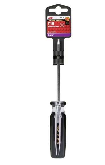 Ace T15 X 4 in. L Torx Screwdriver 1 pc Ace T15 X 4 in. L Torx Screwdriver 1 pc
