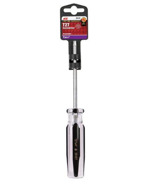 Ace T27 X 4 in. L Torx Screwdriver 1 pc Ace T27 X 4 in. L Torx Screwdriver 1 pc