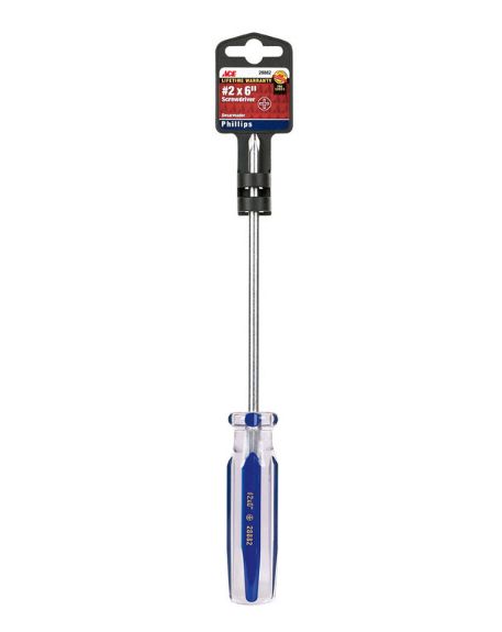 Ace No. 2 X 6 in. L Phillips Screwdriver 1 pc Ace No. 2 X 6 in. L Phillips Screwdriver 1 pc