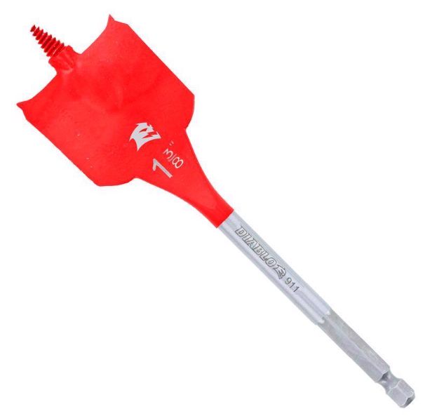Diablo 1-3/8 in. X 6 in. L High Speed Steel Clean Wood Spade Bit Hex Shank 1 pk