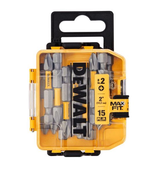 DEWALT Max Fit Phillips #2 X 2 in. L Screwdriver Bit Set Steel 15 pc