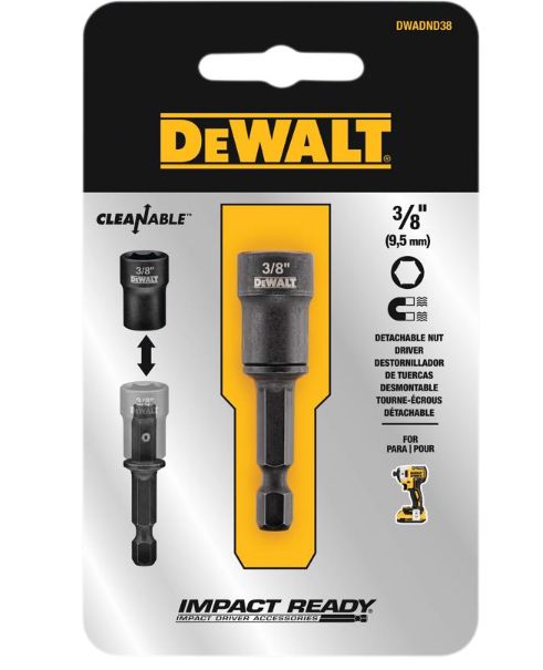 DEWALT Impact Ready 3/8 in. X 2-9/16 in. L Black Oxide Nut Driver 1 pk DEWALT Impact Ready 3/8 in. X 2-9/16 in. L Black Oxide Nut Driver 1 pk