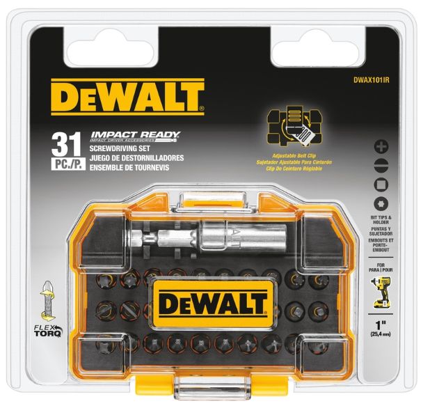 DEWALT Impact Ready 1 in. L Screwdriver Bit Set Steel 31 pc