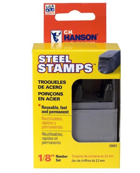 C.H. Hanson 1/8 in. Number Stamp Set 9 pc