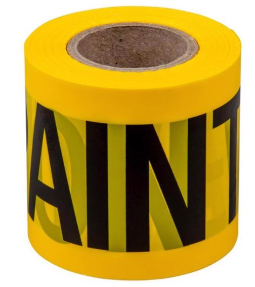 C.H. Hanson 200 ft. L X 3 in. W Plastic Caution Wet Paint Barricade Tape Yellow