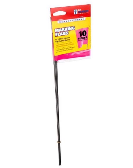 C.H. Hanson 15 in. Fluorescent Pink Marking Flags Polyvinyl 10 pk C.H. Hanson 15 in. Fluorescent Pink Marking Flags Polyvinyl 10 pk