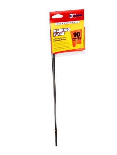 C.H. Hanson 15 in. Fluorescent Orange Marking Flags Polyvinyl 10 pk C.H. Hanson 15 in. Fluorescent Orange Marking Flags Polyvinyl 10 pk