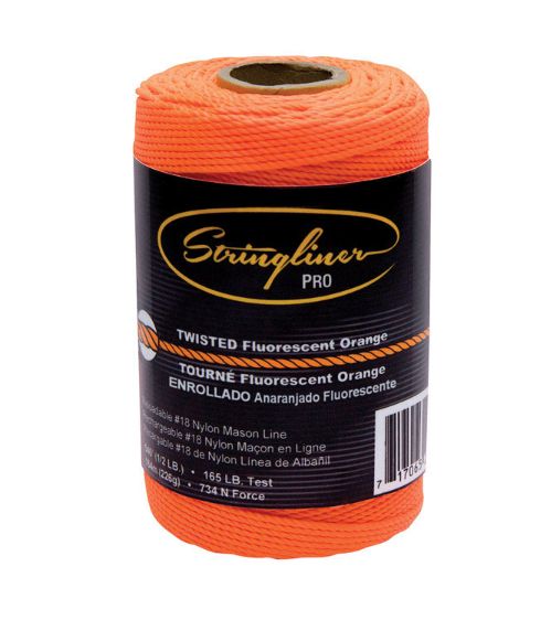 Stringliner 1/2 oz Orange Twisted Mason's Line 540 ft. Fluorescent Orange