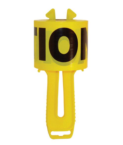 US Tape TapeWiz 300 ft. L X 1/2 in. W Plastic Caution Cuidado Barricade Tape and Reel Yellow