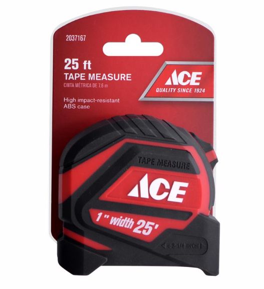 Ace 25 ft. L X 1 in. W Compact Tape Measure 1 pk Ace 25 ft. L X 1 in. W Compact Tape Measure 1 pk