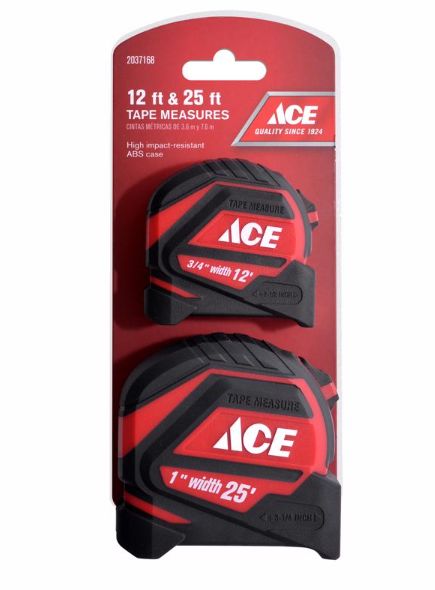 Ace Compact Tape Measure Set 2 pk Ace Compact Tape Measure Set 2 pk
