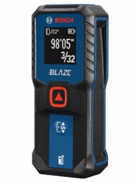 Blaze BLAZE 1.7 in. L X .9 in. W Laser Measure 100 ft. Black/Blue 3 pc Blaze BLAZE 1.7 in. L X .9 in. W Laser Measure 100 ft. Black/Blue 3 pc