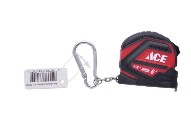 Ace 6 ft. L X 1/2 in. W Keychain Tape Measure 1 pk Ace 6 ft. L X 1/2 in. W Keychain Tape Measure 1 pk
