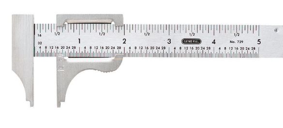 General 4 in. L X 2-3/4 in. W Slide Caliper 1 pc General 4 in. L X 2-3/4 in. W Slide Caliper 1 pc
