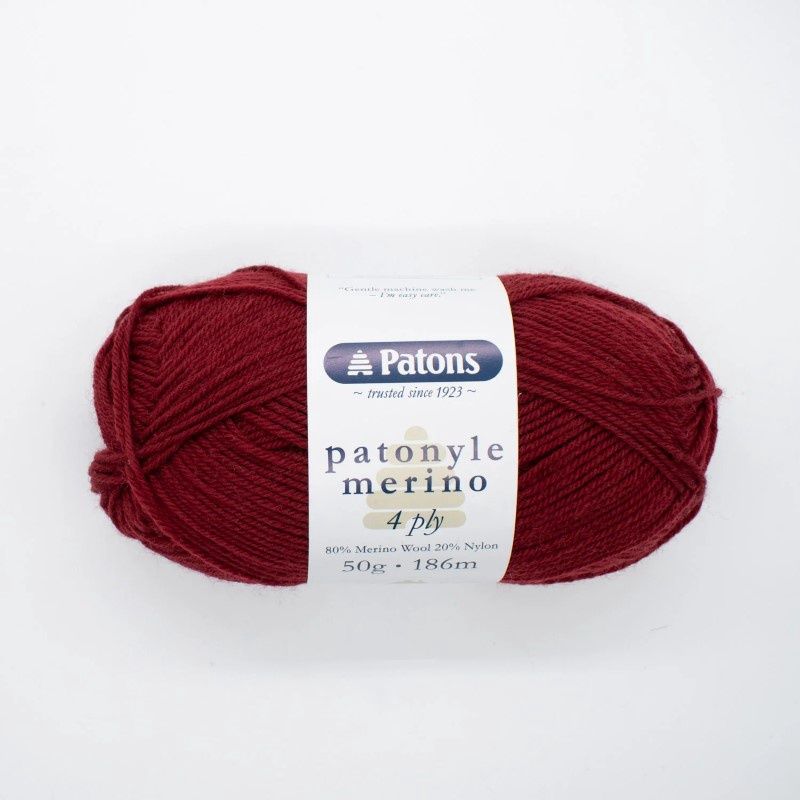 Patonyle Merino 4ply, Colour: Brick Red 1034