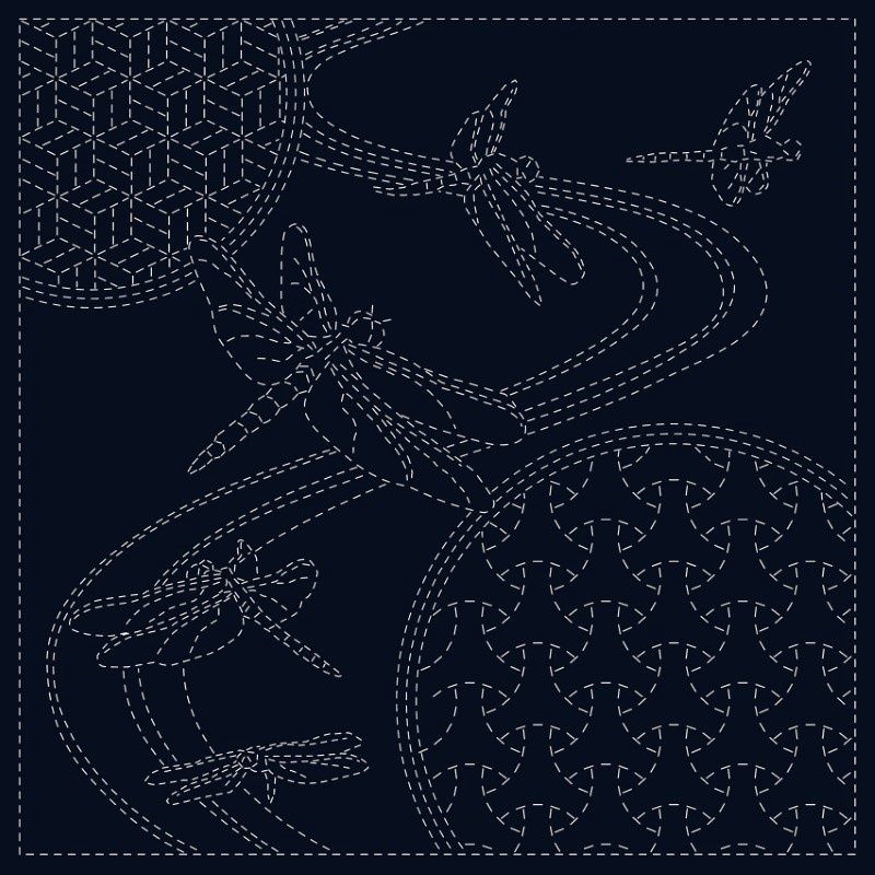 Sashiko Cloth Dragonfly