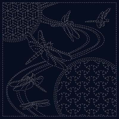 Sashiko Cloth Dragonfly