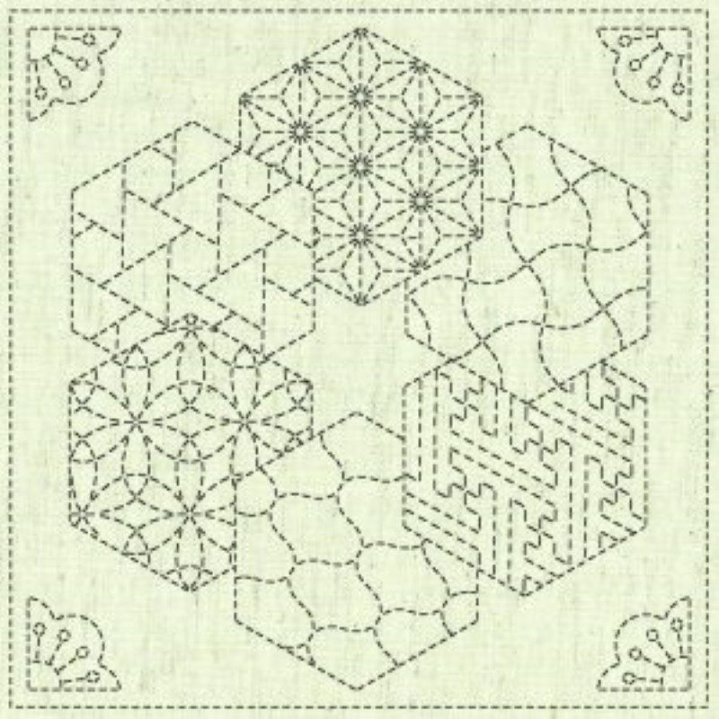 Sashiko Cloth Kaza-Guruma 2