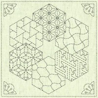 Sashiko Cloth Kaza-Guruma 2