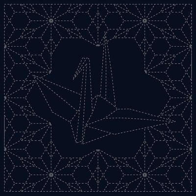 Sashiko Cloth Ori-Zuru