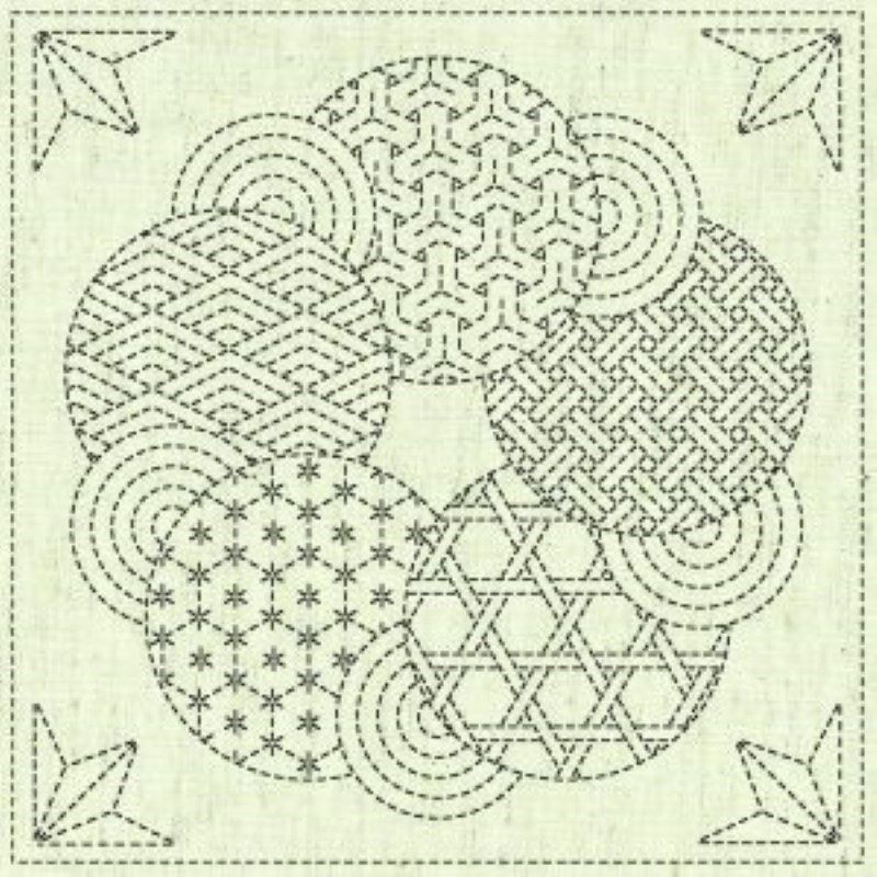 Sashiko Cloth Kaza-Guruma 3