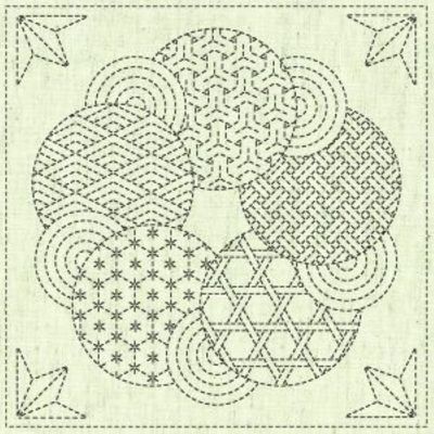 Sashiko Cloth Kaza-Guruma 3