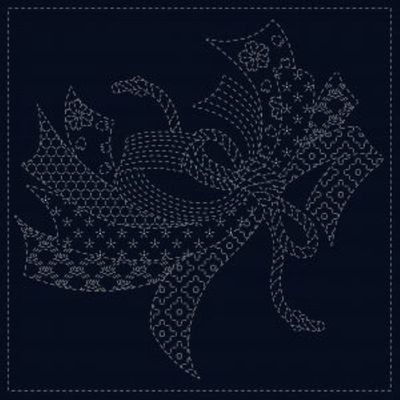 Sashiko Cloth Noshi - Navy