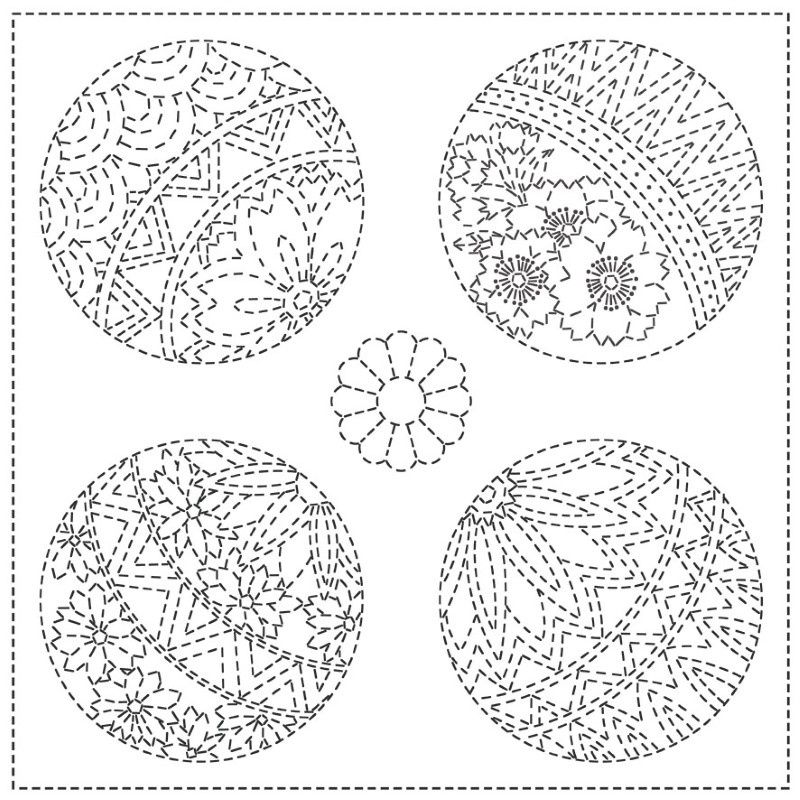 Sashiko Cloth Temari - White