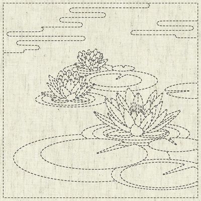 Sashiko Cloth Water Lily