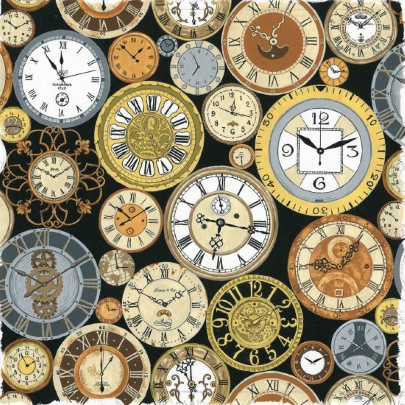 Victorian Vintage Clocks per metre