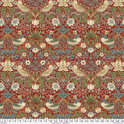 Strawberry Thief - Red per metre