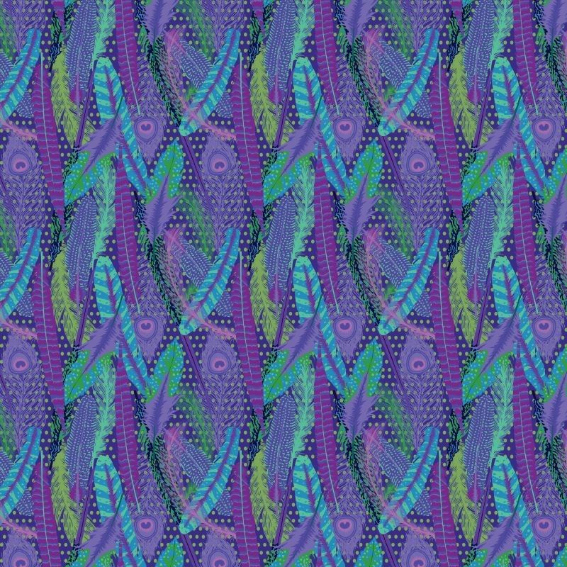 Not your Mamas Garden - Feather Peacock per metre
