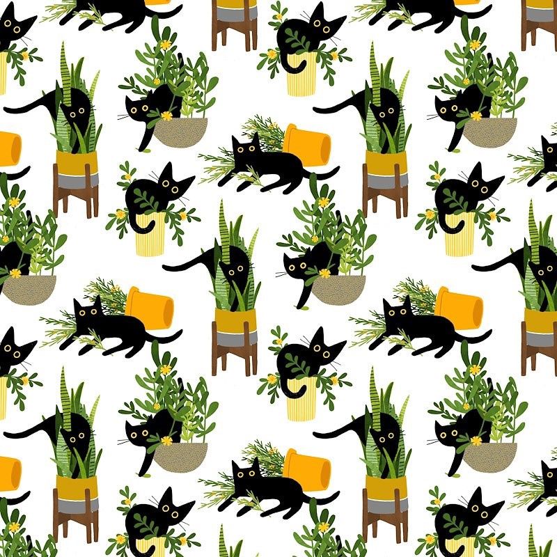 Feline Fancy per metre