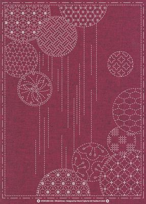 Sashiko Cloth Windchimes - Red