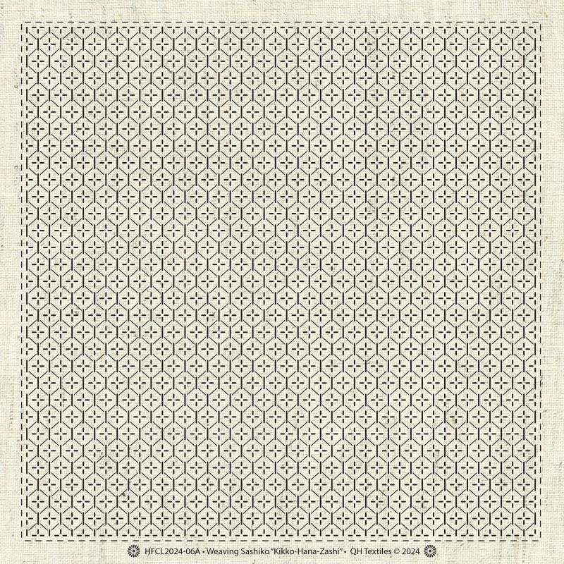 Sashiko Cloth Kikko-Hana-Zashi