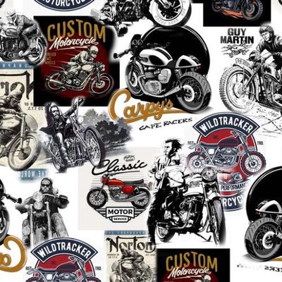 Vintage Motorbikes per metre