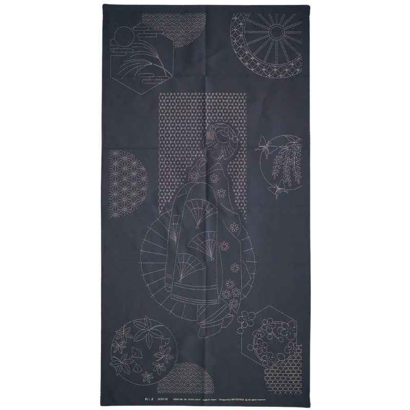Japanese Lady Sashiko Panel