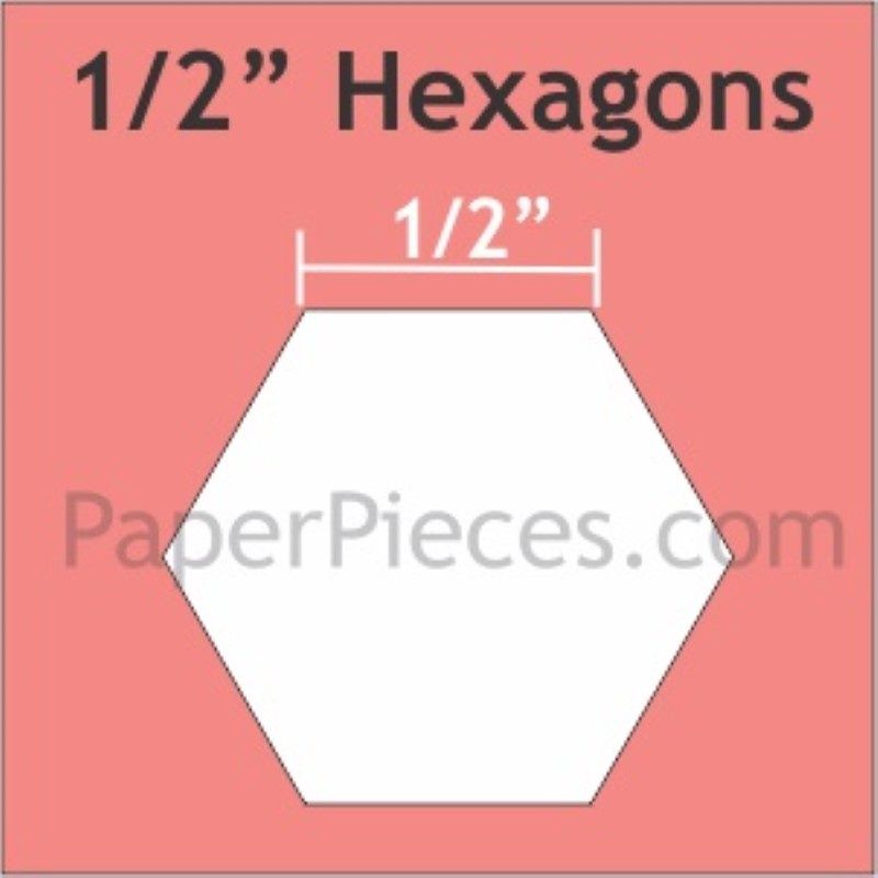 Hexagon 1/2&quot; 125pcs Paper Pieces