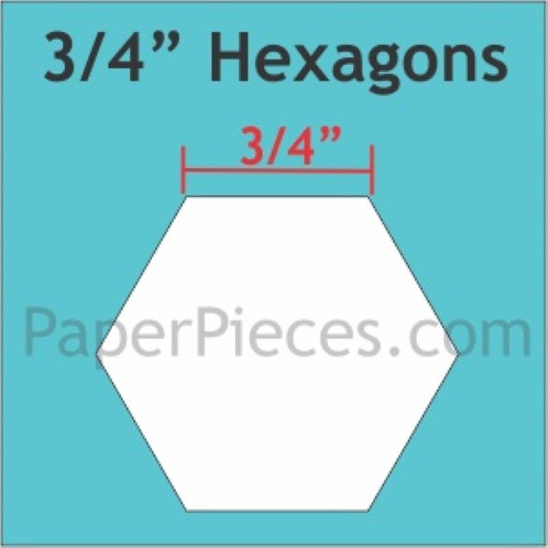 Hexagon 3/4&quot; 125pcs Paper Pieces