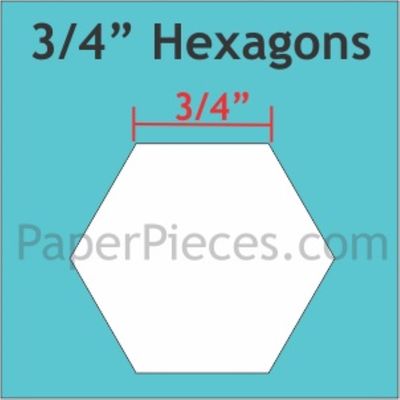 Hexagon 3/4&quot; 125pcs Paper Pieces