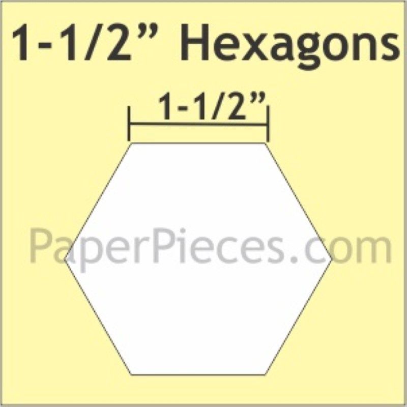 Hexagon 1-1/2in 50 Pcs