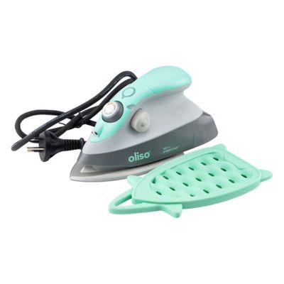 Oliso Mini Iron With Trivet Aqua