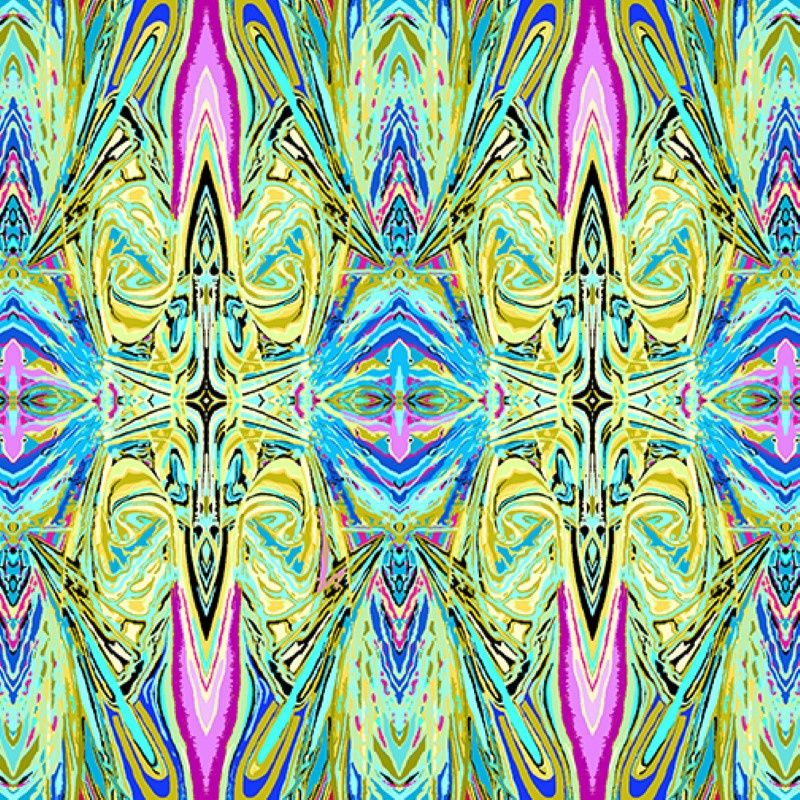 Duets Lava per metre, Colour: Blue/Multi, Style: lava